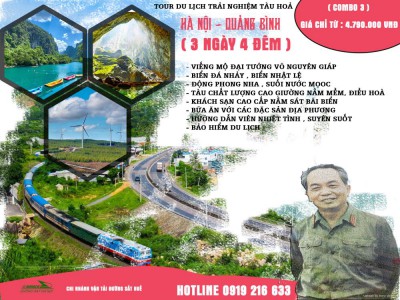 Tour du lịch trải nghiệm bằng tàu hoả 3 ngày 4 đêm